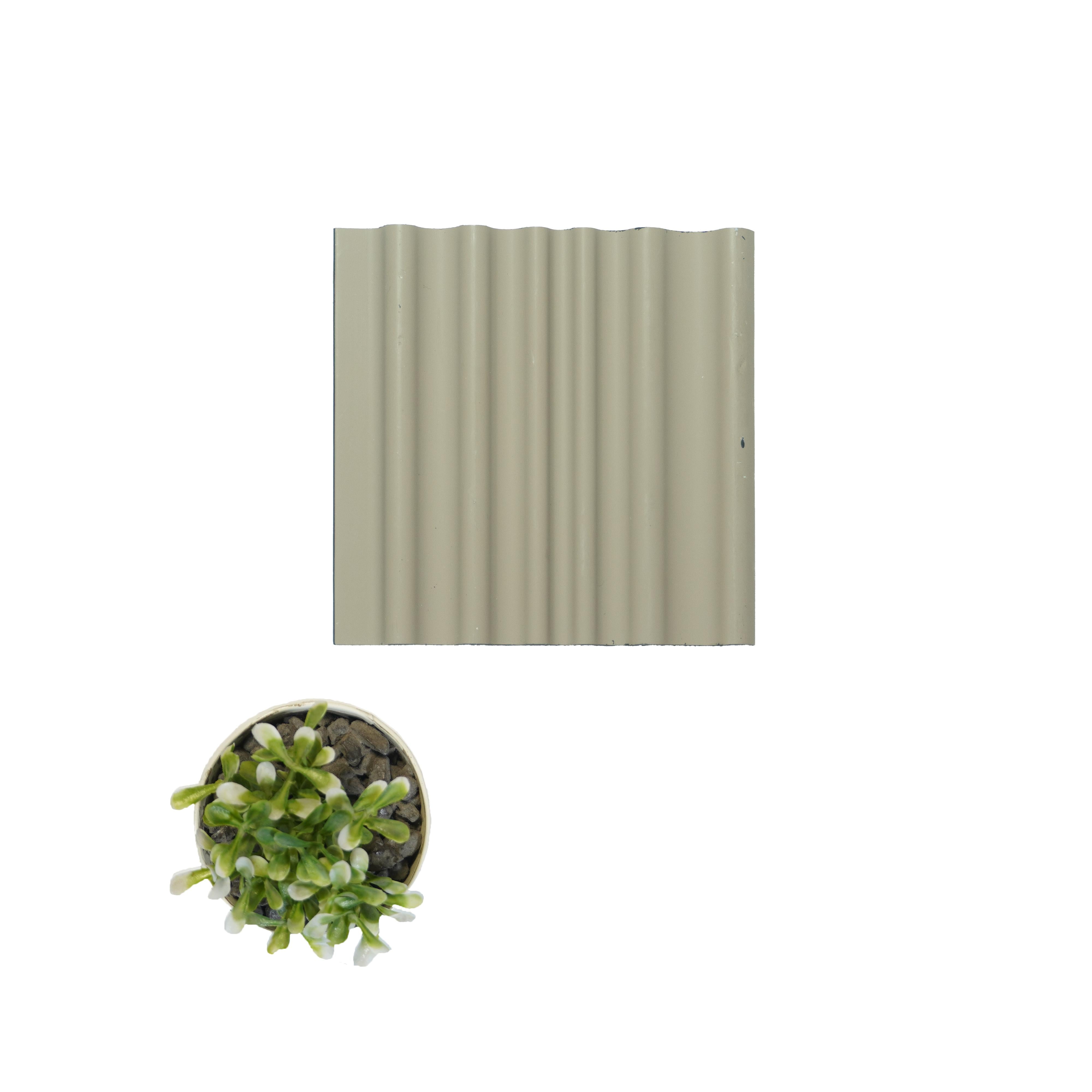 Grey Plain Colour Charcoal Louvers Panel Colors 9.5x0.4 Ft - Pn 00001