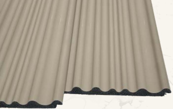 Grey Plain Colour Charcoal Louvers Panel Colors 9.5x0.4 Ft - Pn 00001