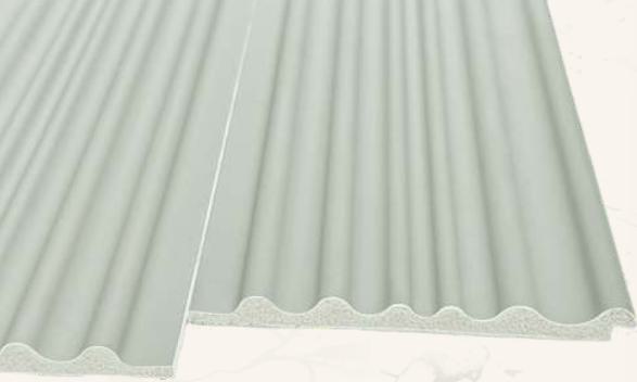 Grey Plain Colour Charcoal Louvers Panel Colors 9.5x0.4 Ft - Pn 00521