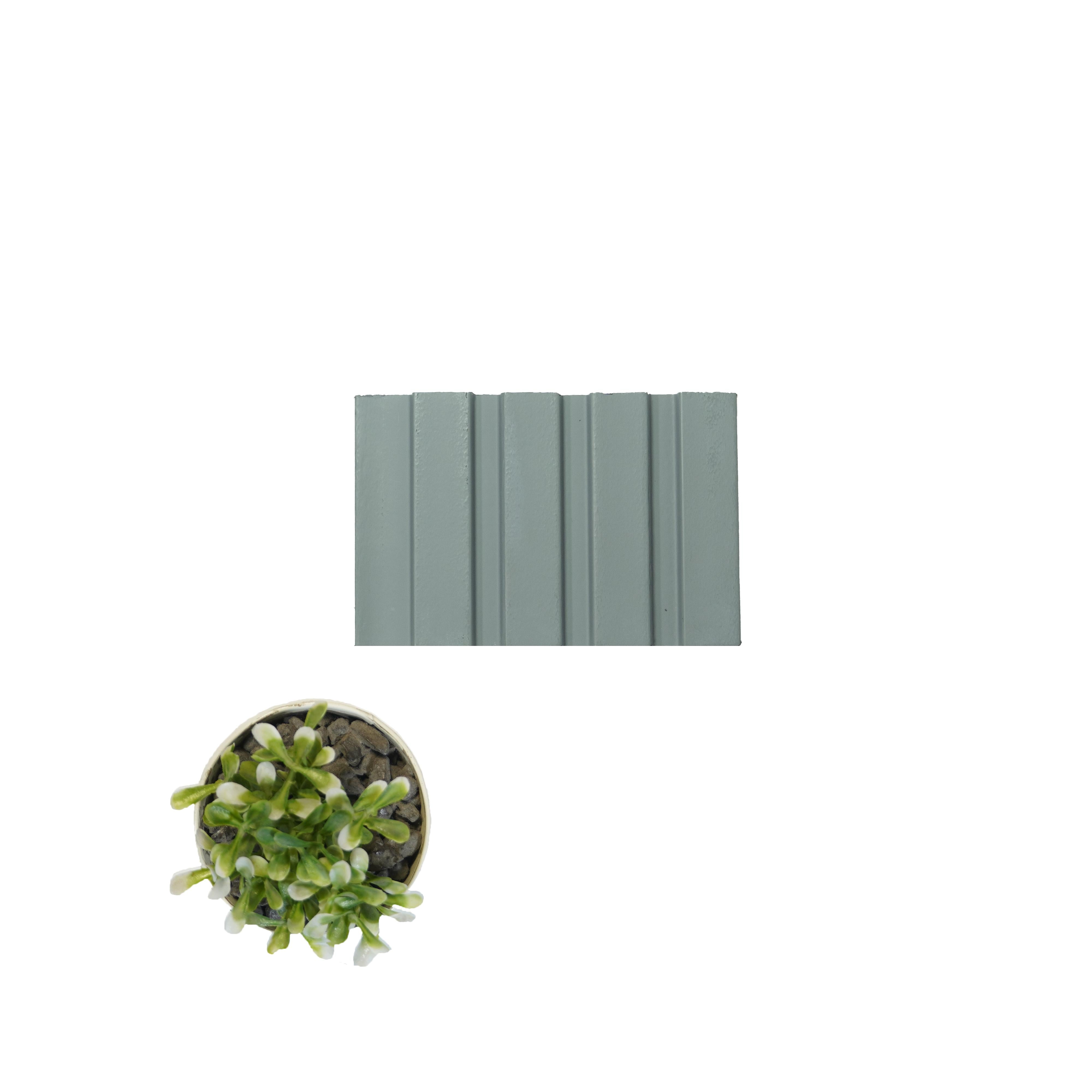 Grey Plain Colour Charcoal Louvers Panel Colors 9.5x0.4 Ft - Pn 03395