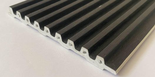 Premium Panel Grey Plain Colour Look WPC Louver 9.5x0.41 ft plain colors Grey PN 03016