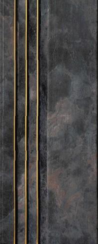 Grey Stone Finish Charcoal Louvers Panel Marble & 8x0.41 Ft - 4513