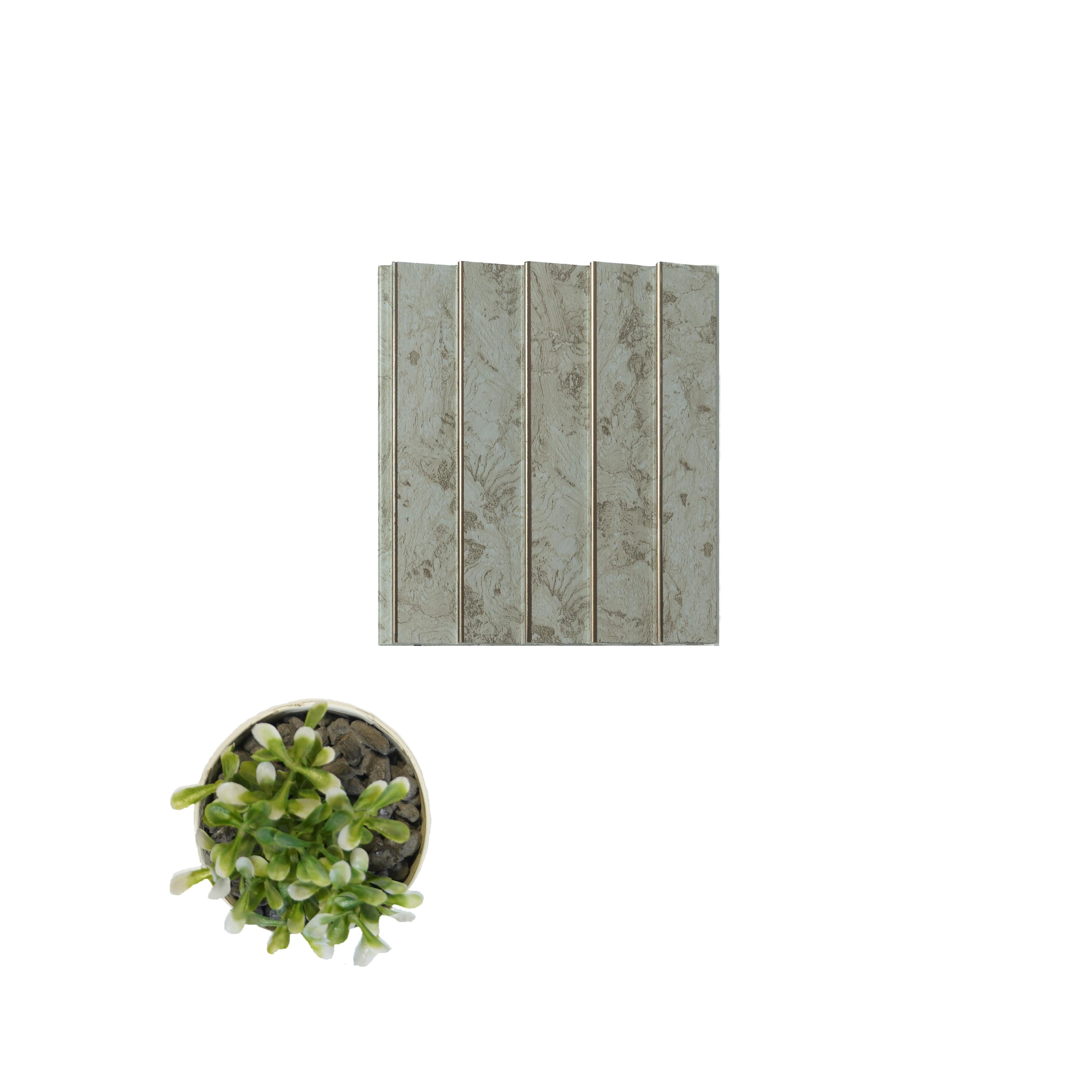 Grey Stone Charcoal Louvers Panel Marble & 8x0.39 Ft - Wl 1620