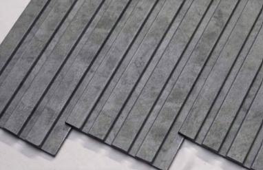 Grey Stone Charcoal Louvers Panel Marble & 8x0.4 Ft - Pn 00667