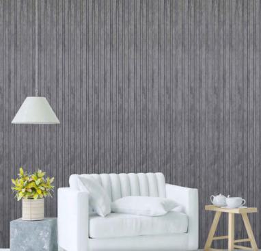 Grey Stone Charcoal Louvers Panel Marble & 8x0.4 Ft - Pn 00667