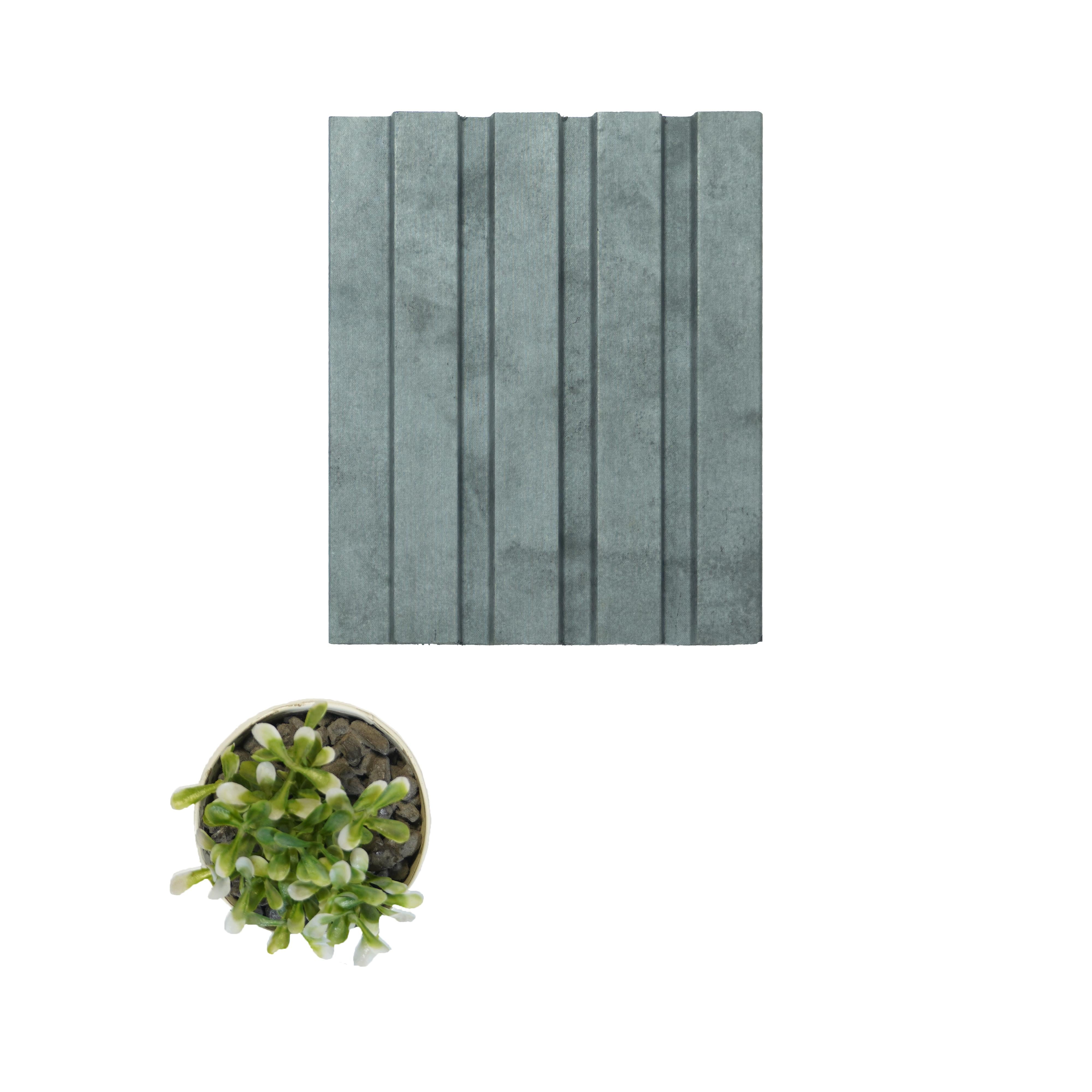 Grey Stone Charcoal Louvers Panel Marble & 8x0.4 Ft - Pn 00667
