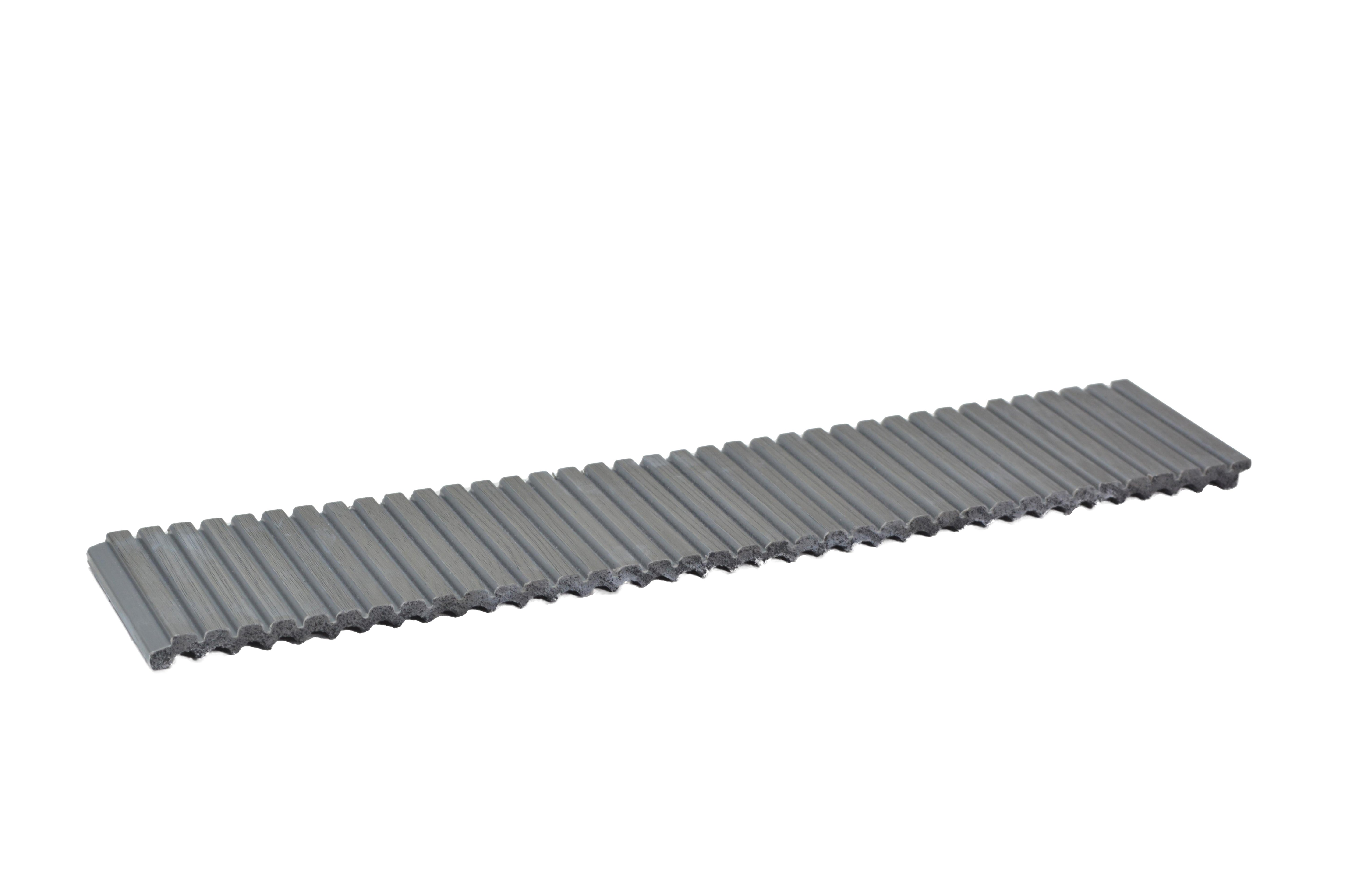 Rang Charcoal Louvers Panel Wood Grey 8x1 Ft - Ra 8104