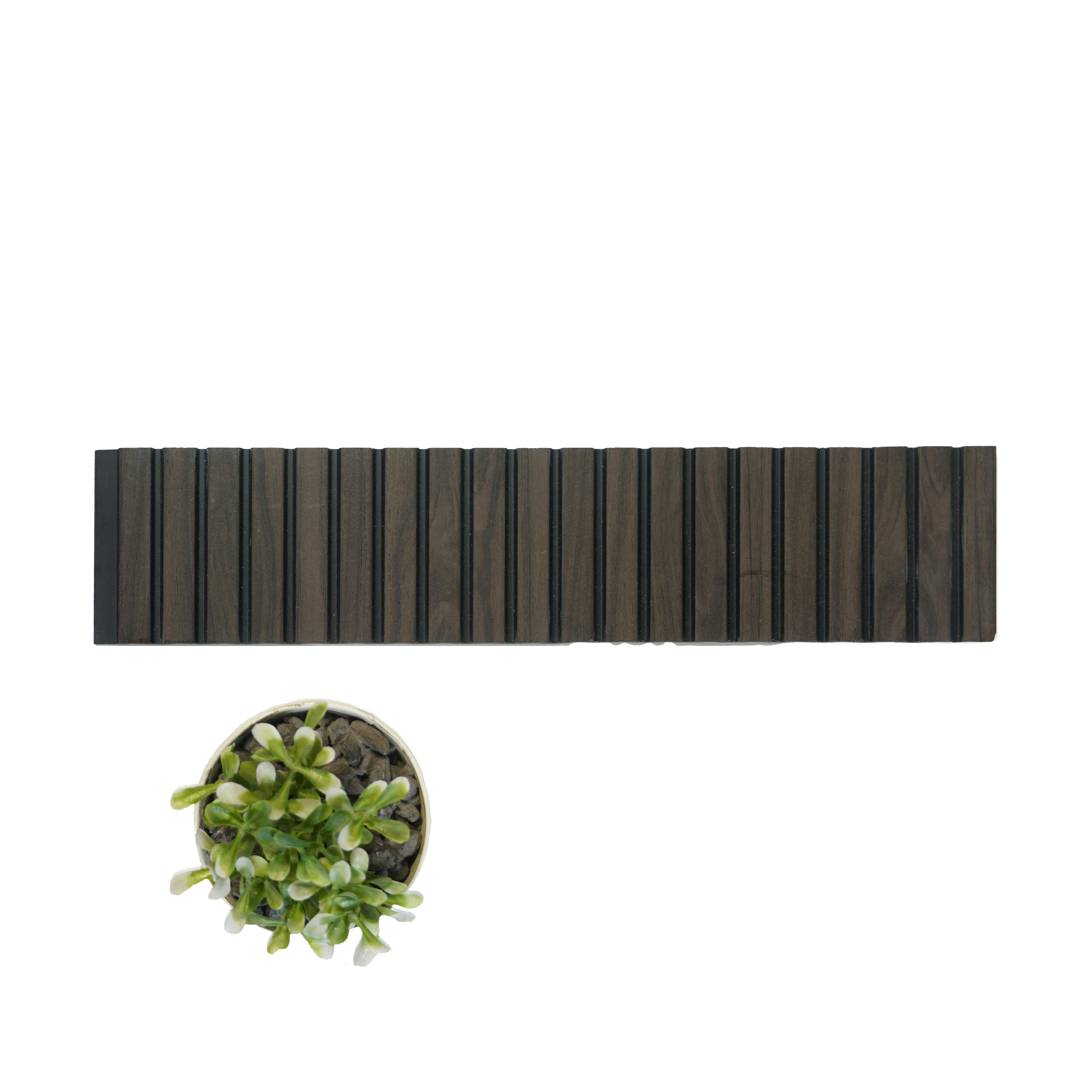 Grey Wooden Charcoal Louver Wood 8x1 Ft - Pn 00760