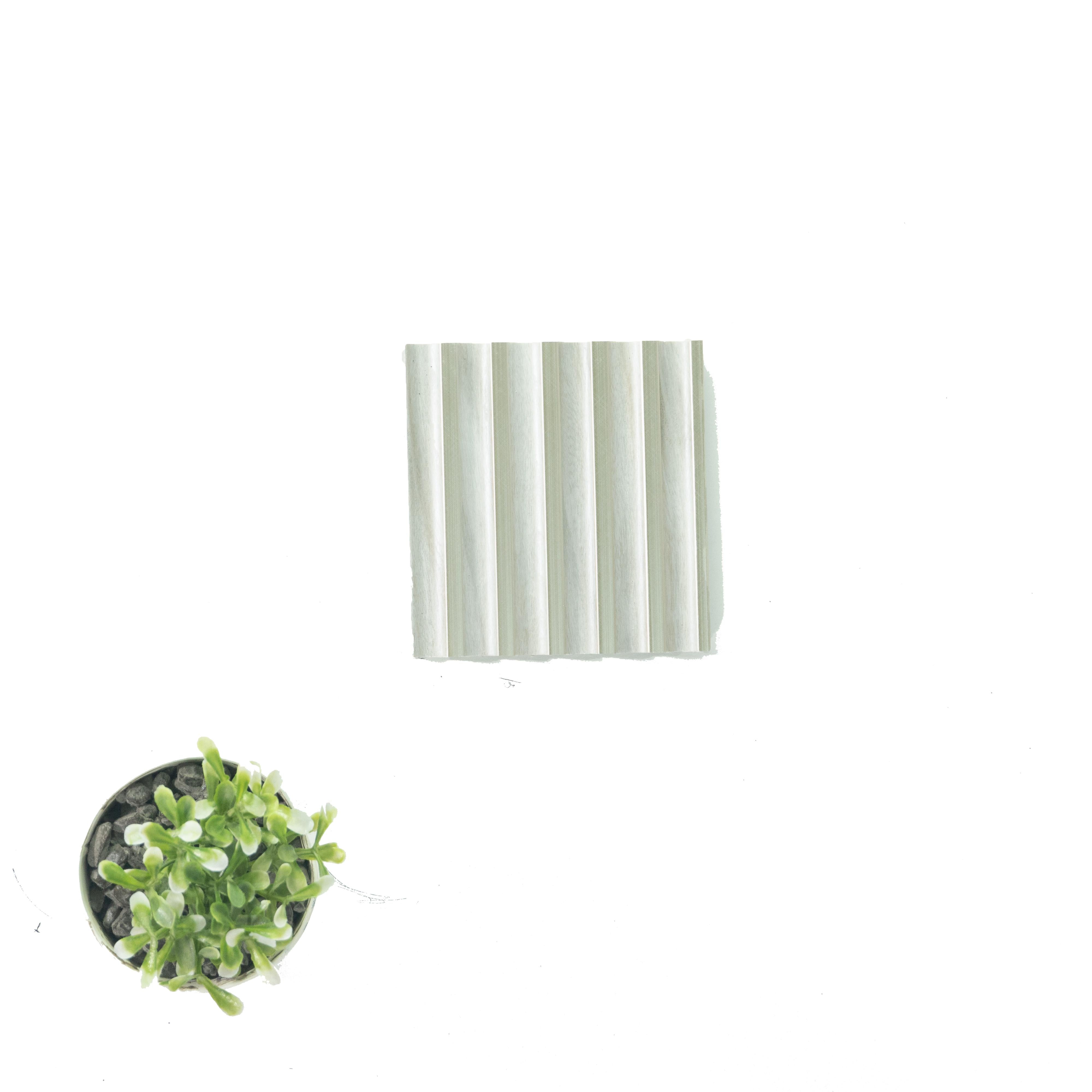 Premium Charcoal Panel Wood Louvers Grey 9.5x0.32 Ft - Pn 00491