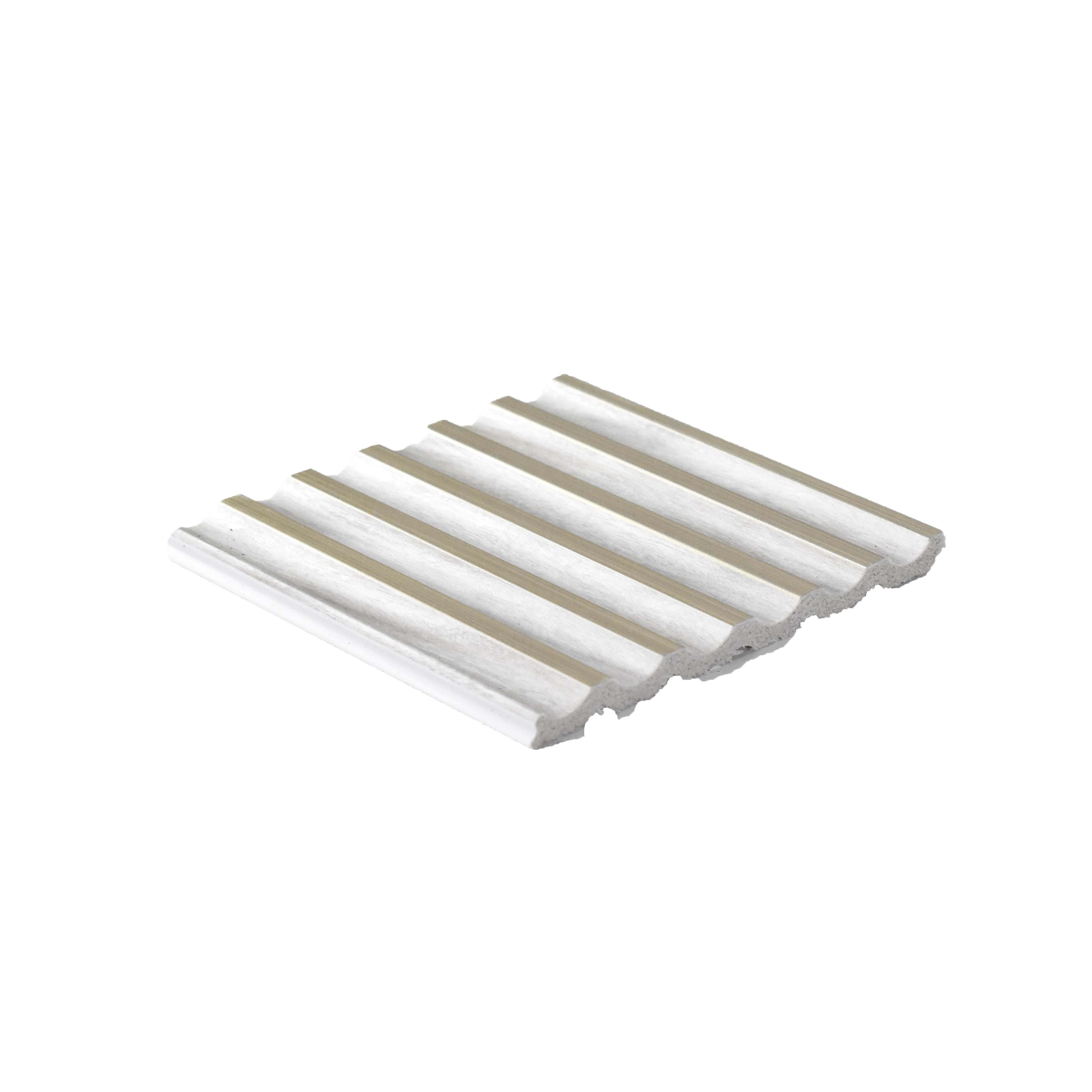 Premium Charcoal Panel Wood Louvers Grey 9.5x0.32 Ft - Pn 00491