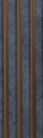 Premium Charcoal Panel Wood Louvers Grey 9.5x0.32 Ft - Pn 00496