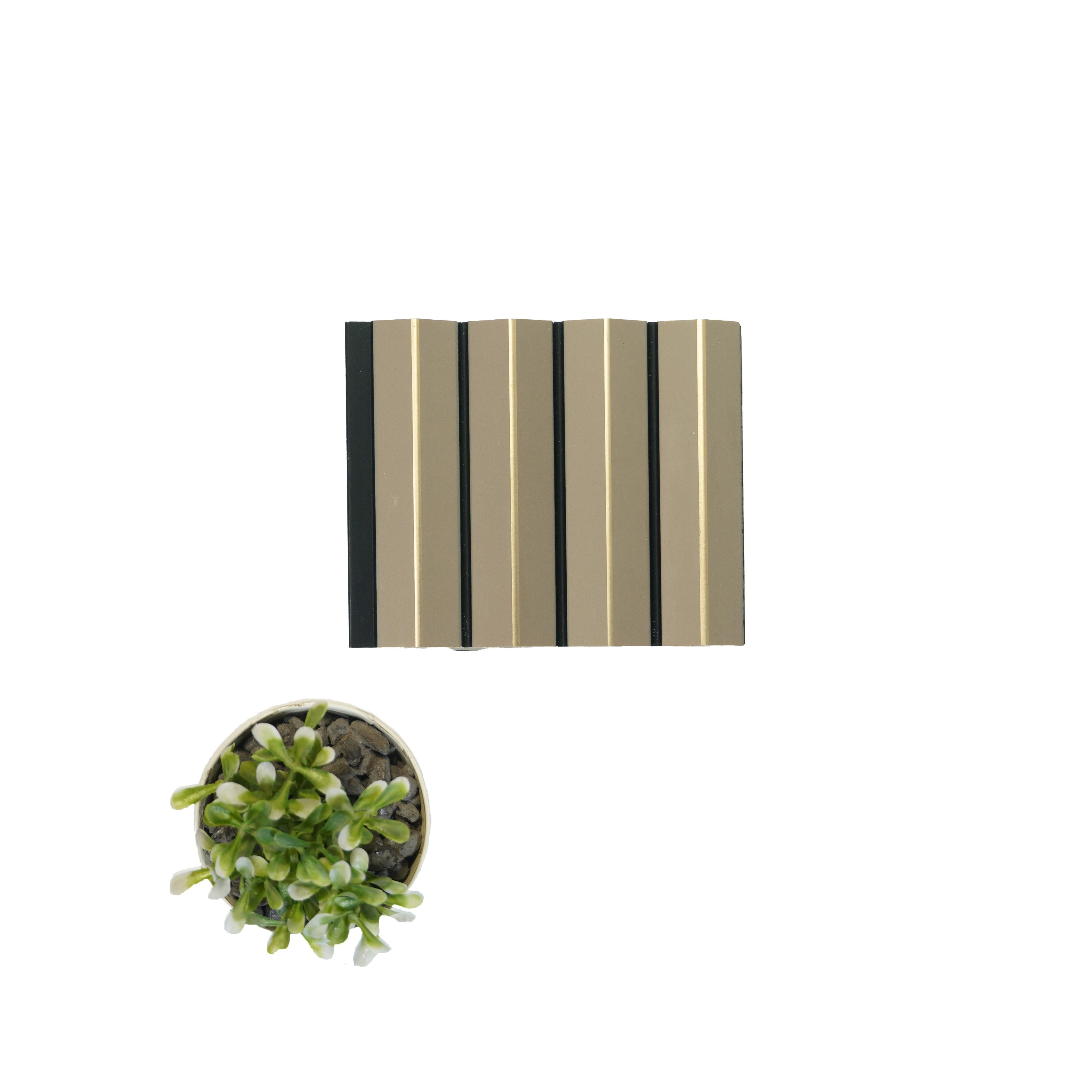 Beige Charcoal Louvers Plain Colors 8x0.39 Ft - 4710