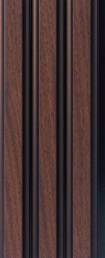 Brown Charcoal Louvers Wood 8x0.41 Ft - 8529