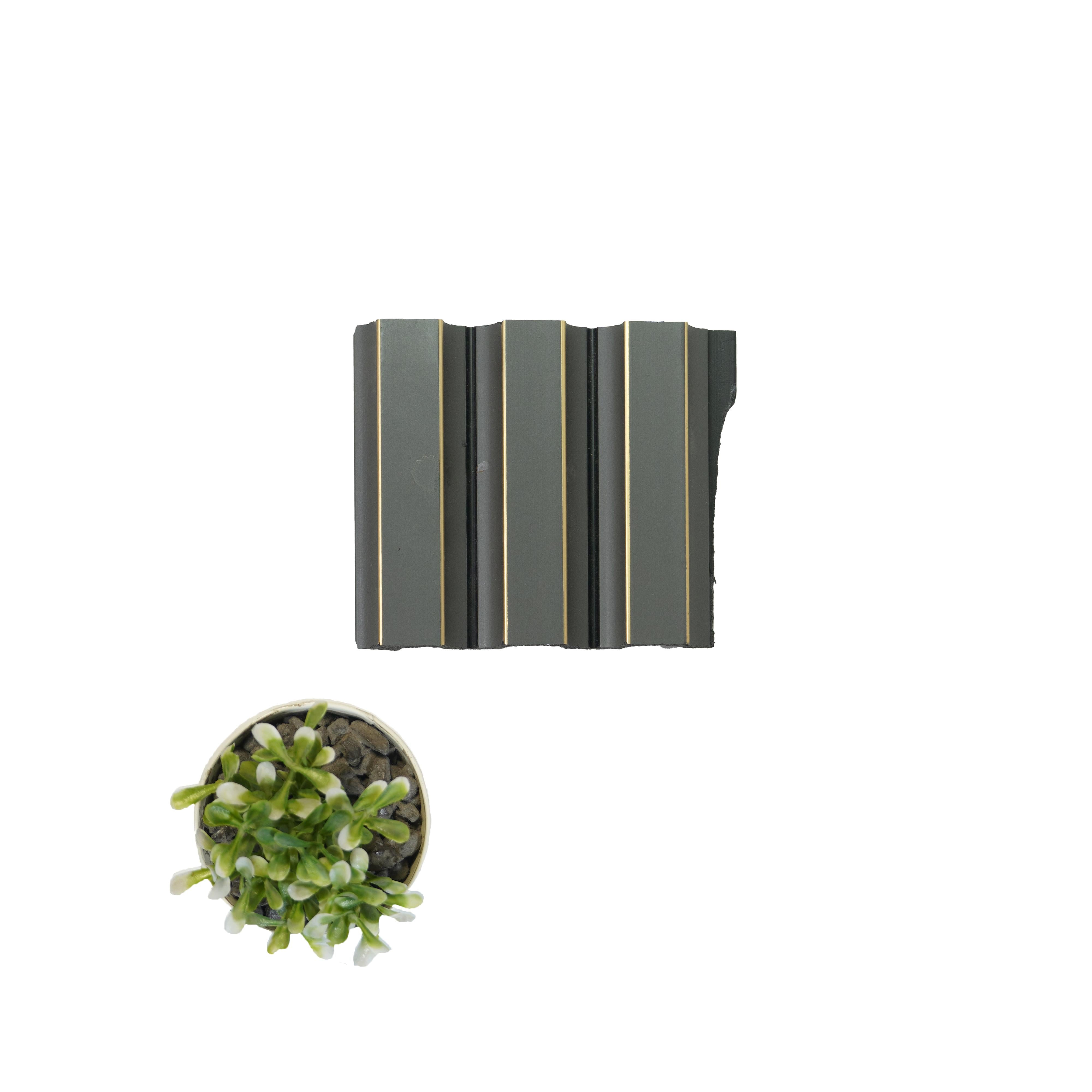Grey Charcoal Louvers Plain Colors 8x0.41 Ft - 8531