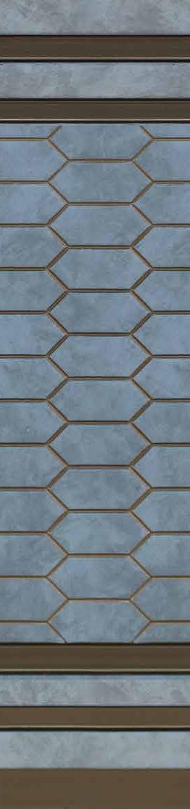 Iconica Series Louvers Panel Designer Grey 8x1 Ft - Ic 1606