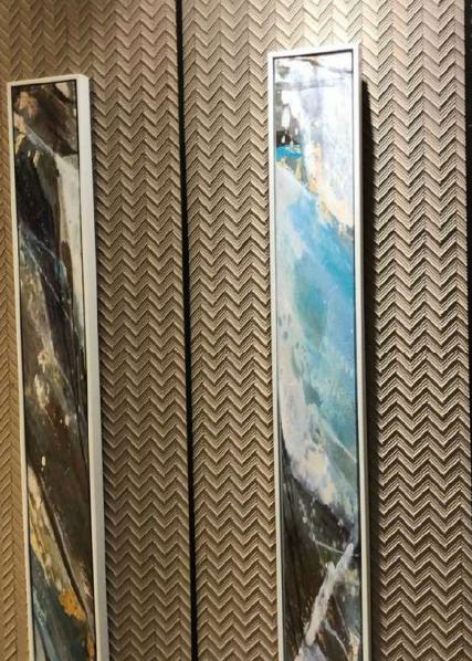 Bamboo Straw Clay Crafted Interior Cladding Designer Louvers Brown 4.43x2 Ft - Ittimi