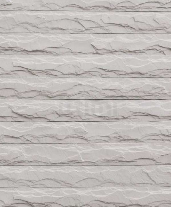 Long Rock Clay Crafted Interior Cladding Designer Louvers Grey 2.62x0.26 Ft - Ittimi