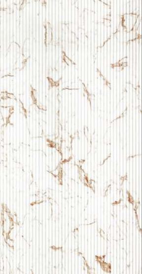 Ivory Marble Charcoal Louvers & Stone 8x1 Ft - Rc 1125