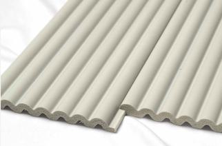 Plain Solids Charcoal Louvers Panel Colors Ivory 8x0.41 Ft - Pn 00618