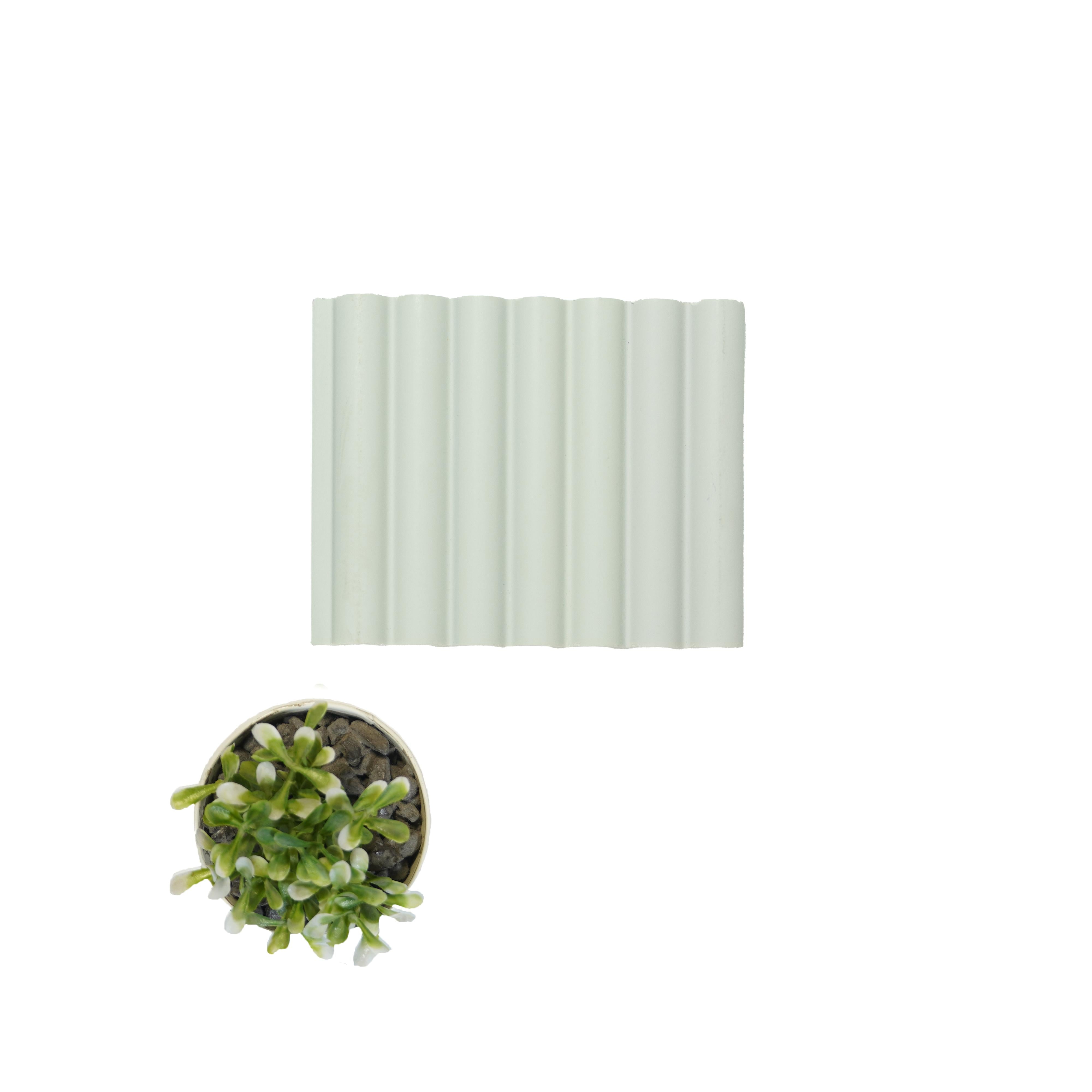 Premium Charcoal Panel Plain Colors Louvers Ivory 8x0.41 Ft - Pn 00619