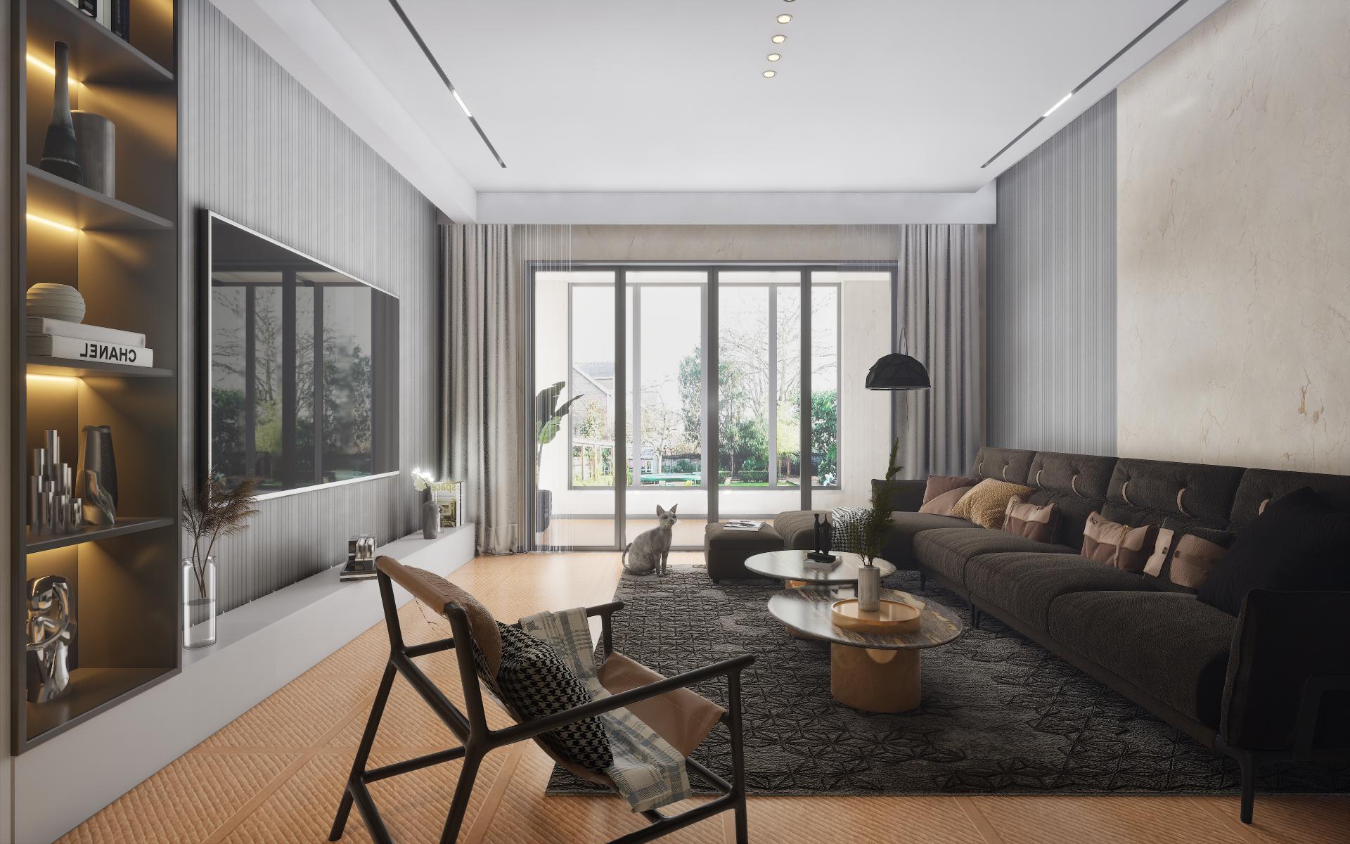 Mdf 18 Mm Louvers Panel Designer Grey 9x0.39 Ft - 282