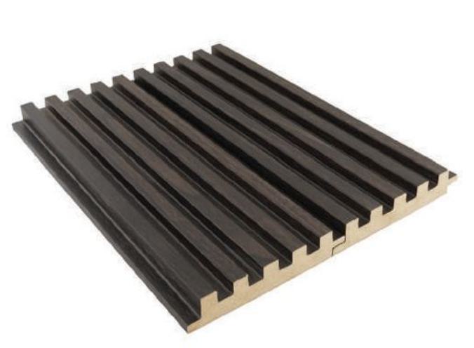 MDF Legno Series 18 mm Louvers/Panels 9x0.39 ft wood Black 163 E
