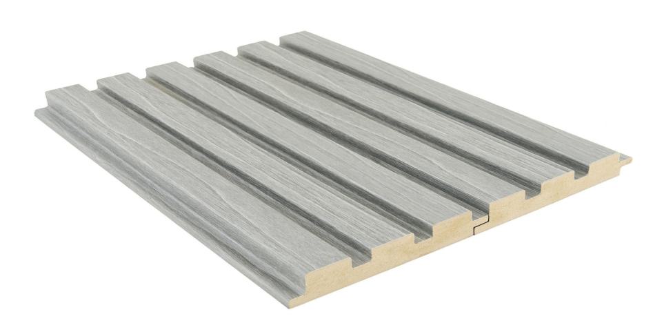Legno Series 18 Mm Louvers Wood Grey 9x0.39 Ft - 413