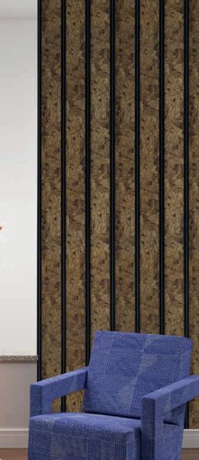 Stone Finish Charcoal Louvers Marble & Brown 8x0.41 Ft - Mw 1204