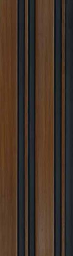 Wood Finish Charcoal Louvers Brown 8x0.41 Ft - Mw 1301