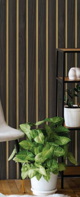 Wood Finish Charcoal Louvers Brown 8x0.41 Ft - Mw 1602