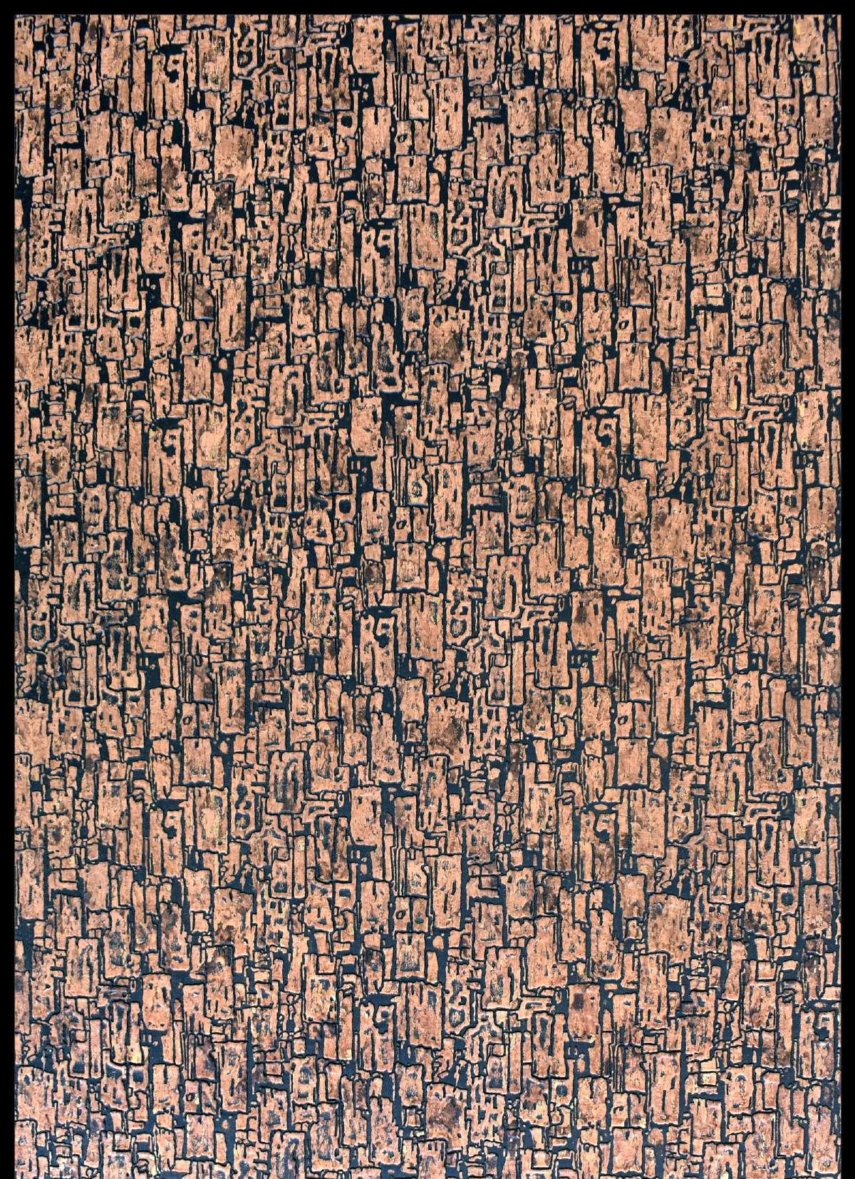 Charcoal Panel Marble & Stone Louvers Brown 8x2 Ft - Mx 5018