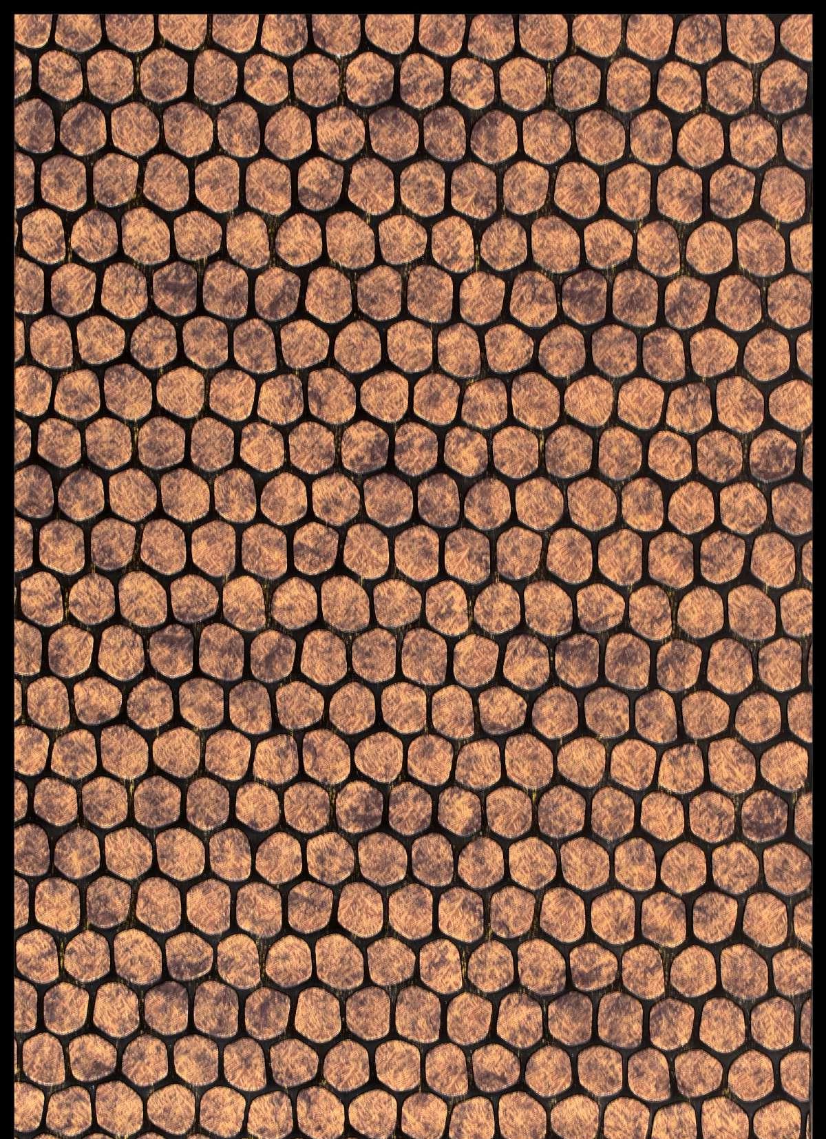 Charcoal Panel Designer Louvers Brown 8x2 Ft - Mx 9004