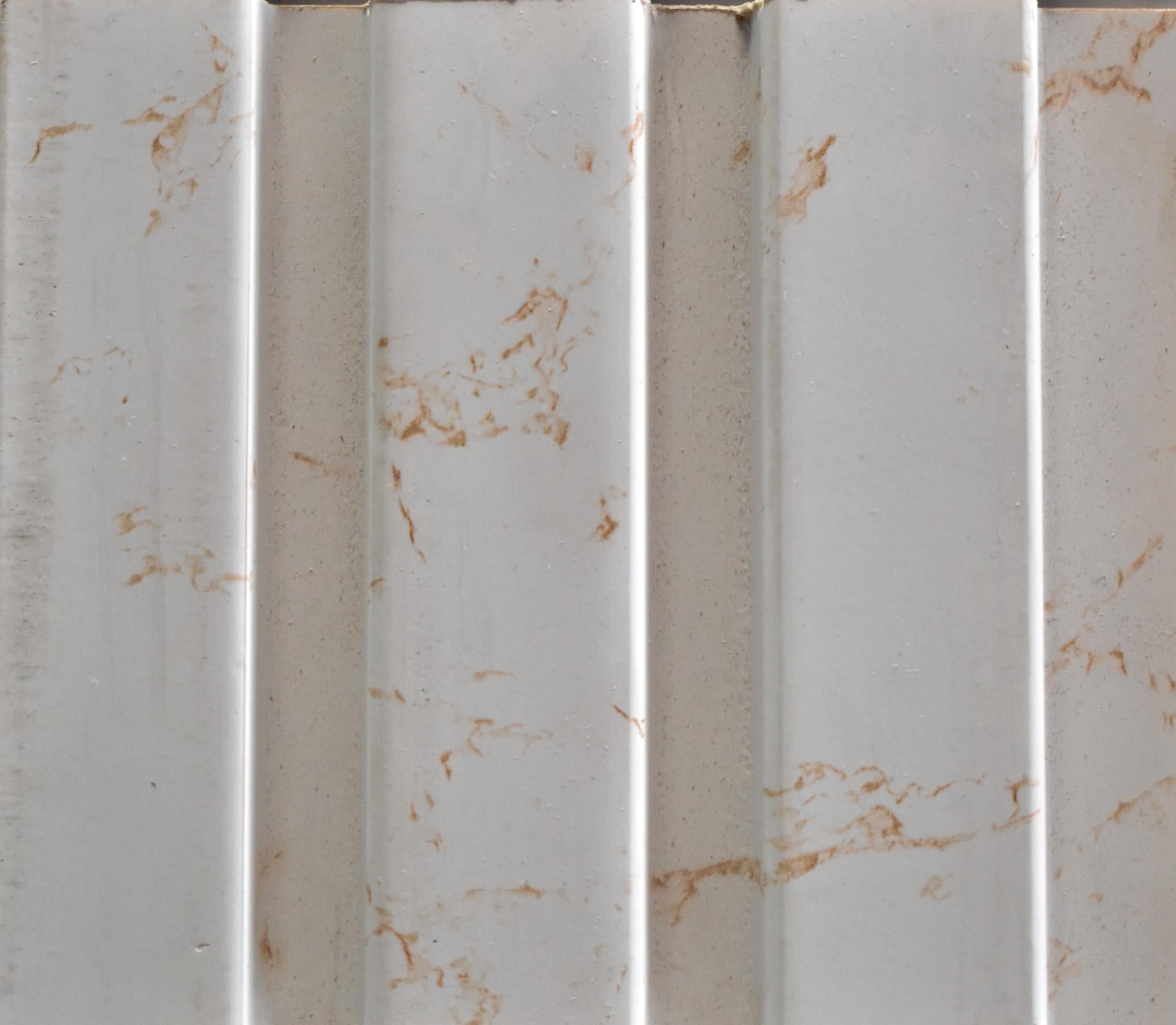 Marble Charcoal Fluted Louvers & Stone White 8x0.33 Ft - C 15