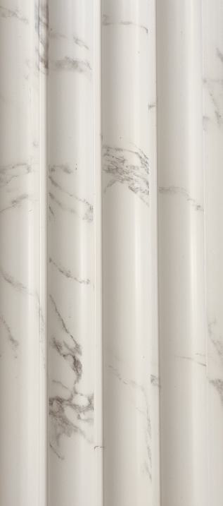 Marble Finish White Charcoal Louvers & Stone 9.2x0.41 Ft - Cb 135