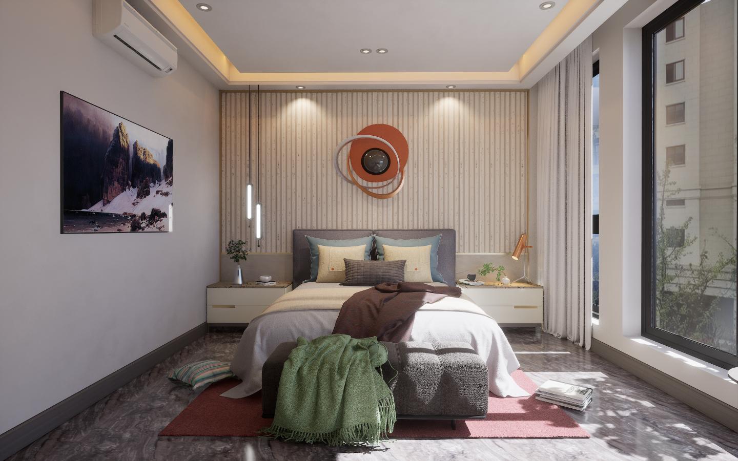 Metallic Charcoal Louvers Brown 8x0.41 Ft - S5 181