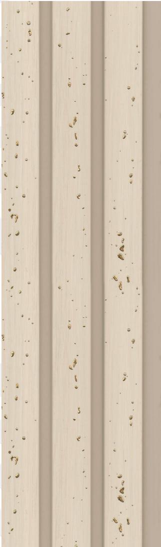 Metallic Charcoal Louvers Brown 8x0.41 Ft - S5 181