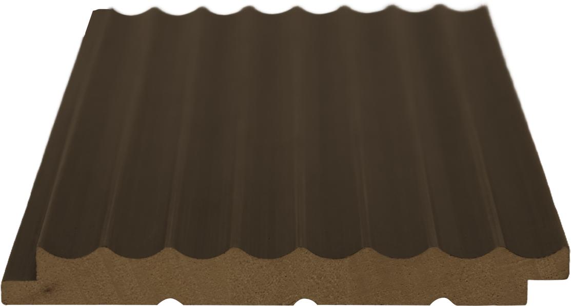 Interlock Wpc Louvers Plain Colors Mocha Brown 9.35x0.41 Ft - Pn 02738