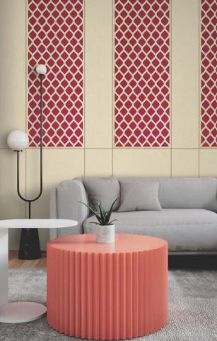 Charcoal Fabric & Velvet Decorative Wall Panel Designer Multi Colour 8x2 Ft - Ls 2509