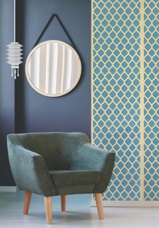 LS 2506 PVC,Charcoal - Based Decorative Wall Panel 8x2 ft designer louvers Multi Colour PN 00833