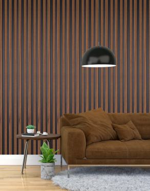 Multi Colour Wooden Charcoal Louver Wood 8x0.39 Ft - Pn 03403