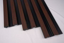 Premium Charcoal Panel Wood Louvers Multi Colour 8x0.39 Ft - Pn 03405