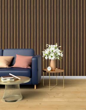 Multi Colour Wooden Charcoal Louver Wood 9.5x0.4 Ft - Pn 00674