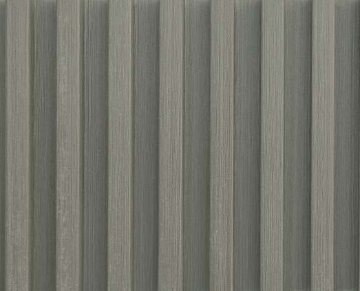 Artistic Teak Wpc Fluted Wall Panel Wood Grey 9.5x0.54 Ft - Op 6002 06