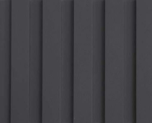 Neon Grafite Grey Wpc Fluted Wall Panel Plain Colors 9.5x0.51 Ft - Op 6003 05