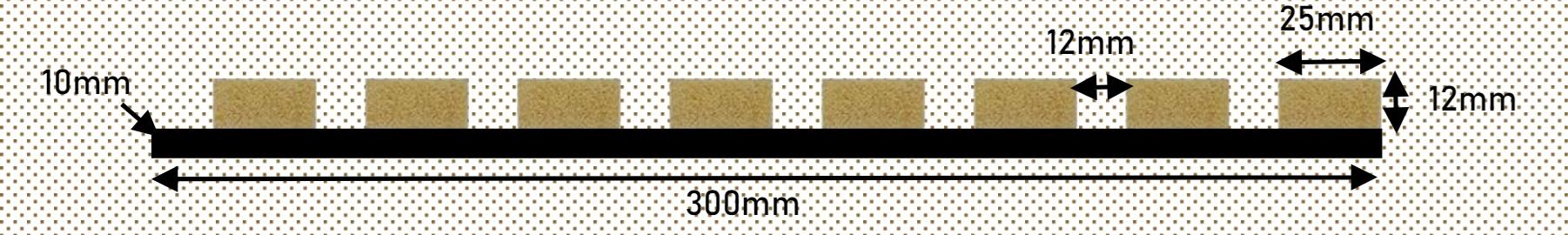 Texture Finish Acoustic Panel Wood Louvers Brown 7.8x0.98 Ft - P1 578