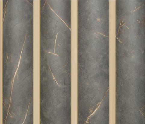 Ht 8 Ft X 5 Inch Charcoal Louvers Panel Marble & Stone Grey 8x0.42 - Pn 00150