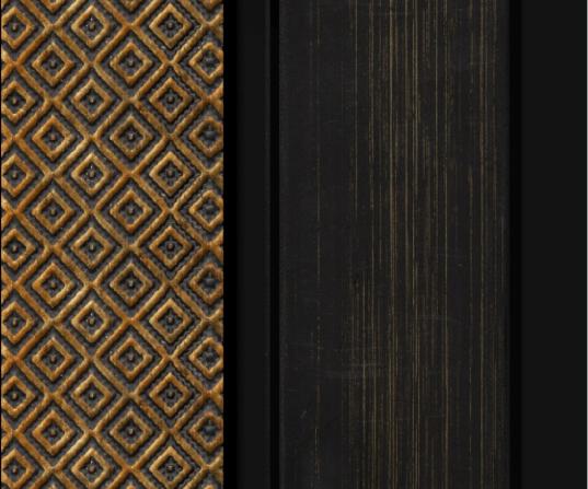 Ht 8 Ft X 5 Inch Charcoal Louvers Panel Designer Brown 8x0.42 - Pn 00162