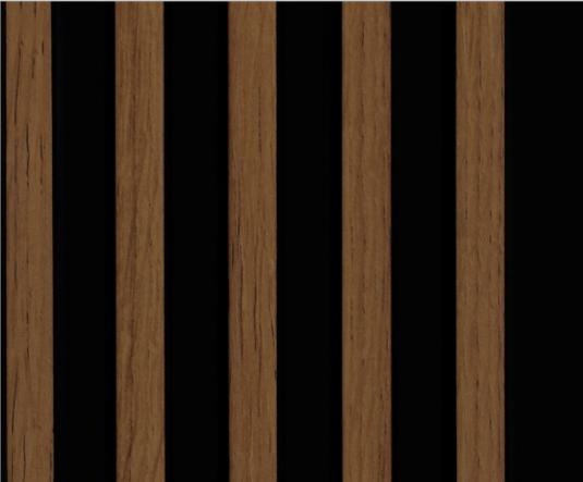 Ht 8 Ft X 5 Inch Charcoal Louvers Panel Wood Brown 8x0.42 - Pn 00172