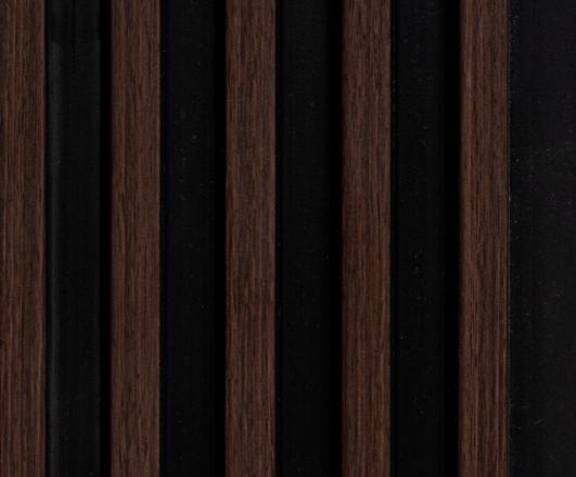 Ht 8 Ft X 5 Inch Charcoal Louvers Panel Wood Brown 8x0.42 - Pn 00173