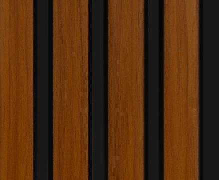 Ht 8 Ft X 5 Inch Charcoal Louvers Panel Wood Brown 8x0.42 - Pn 00177